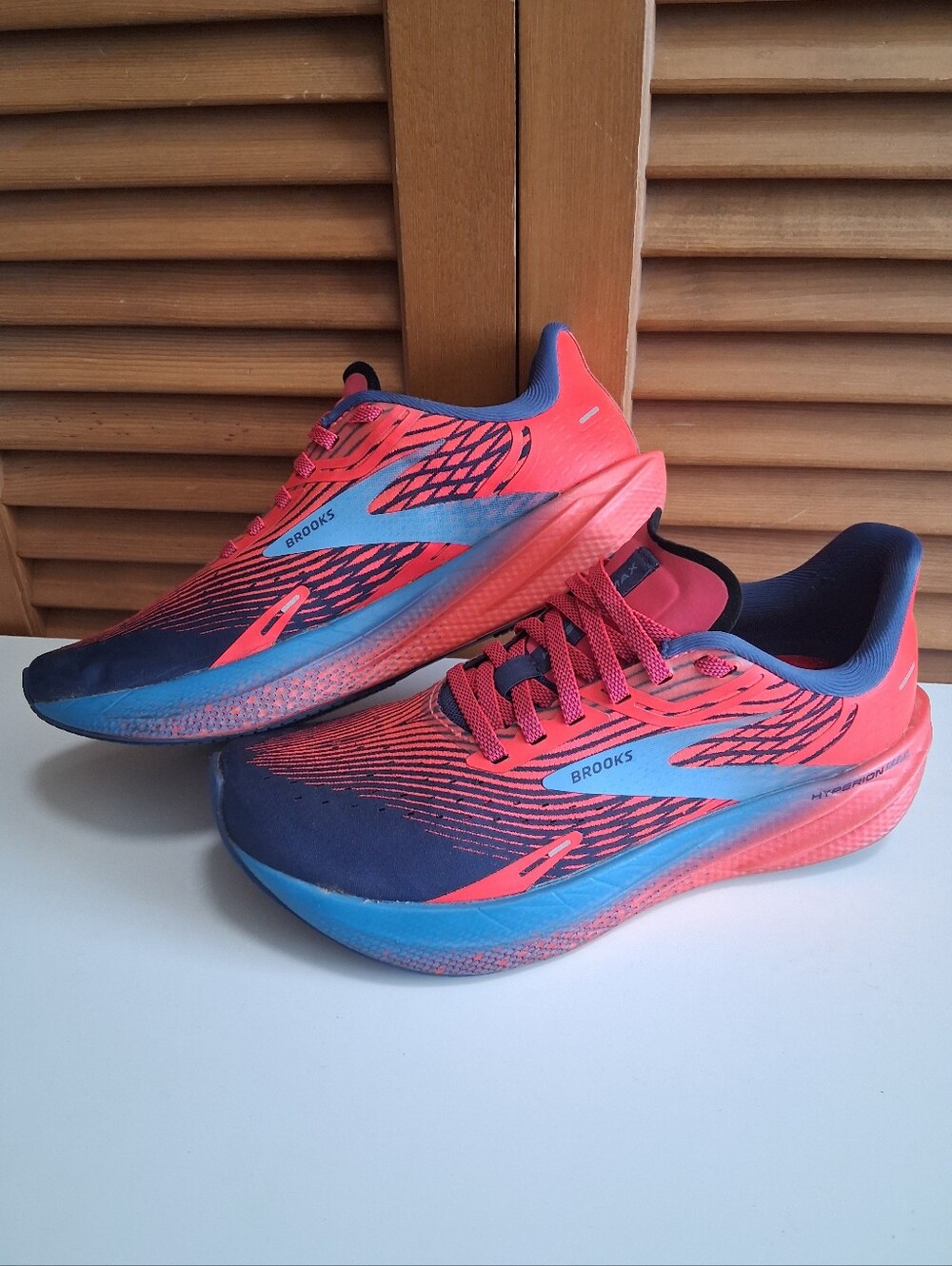 Brooks Hyperion Max Pink Cobalt Blissful Blue Road-Running Sneakers Women’s 7 - Picture 1 of 8